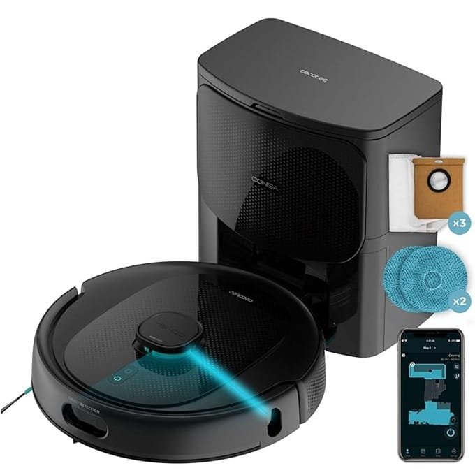 Cecotec Robot Aspirador Conga 9990 AI Spin Revolution Ultra Power Home
