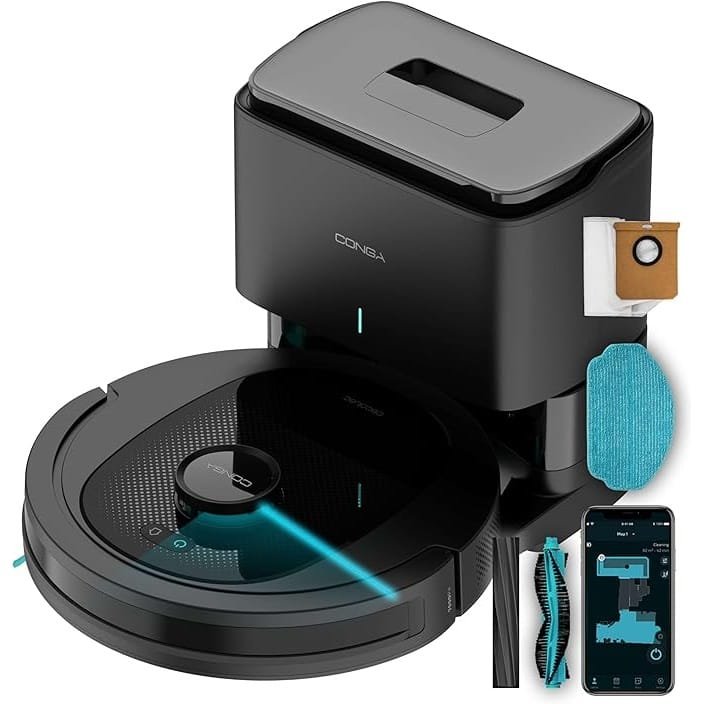 Cecotec Robot Aspirador Base Autovaciado Conga 8490 Ultimate Ultra Power Home